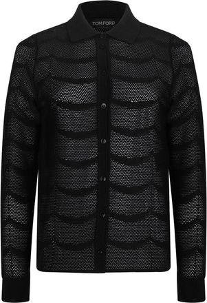 Tom Ford Womens Black Cotton Silk Shirts - Size Small