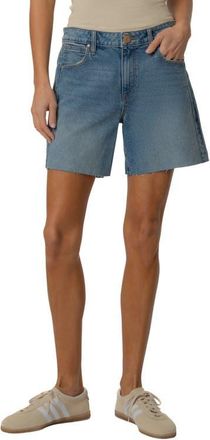 Kut from the Kloth Hailey Raw Hem High Waist Denim Bermuda Shorts in Novel at Nordstrom, Size 12