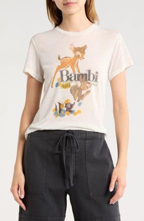 Re/Done Bambi Graphic T-Shirt in Vintage White at Nordstrom, Size X-Small