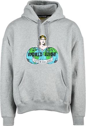Iuter Hoodie - Heren - Hoodies - Grijs - XS - Katoen - Hoodies & sweatvesten
