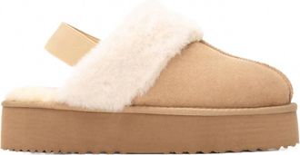 Xti Womens Suede Fur Sneakers In Beige