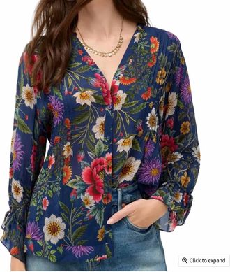 Johnny Was Darmis Long Sleeve Blouse In Lilla