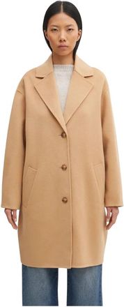 Maison Kitsun&eacute; Doubleface Jas - Dames - Mantel - Bruin - S - Wol - Jassen