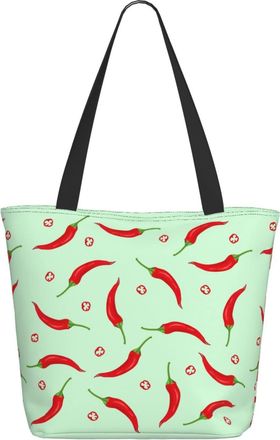 AOOEDM Peppers-Chili Pattern Ladies Shopping Bag 13x11x7in.The Perfect ValentineS Day Gift.It Is The Best ValentineS Day Gift For Mom, Daughter, Wife,Etc