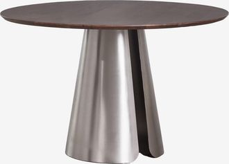 Sklum Mesa De Comedor Redonda &Oslash;120 Cm En Acero Inoxidable Baelor Sklum