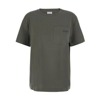 Brunello Cucinelli Mujer, Camisetas, Verde, Talla: S