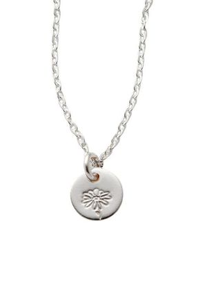 Made by Mary April Birth Flower Necklace in Silver at Nordstrom, Size Medium