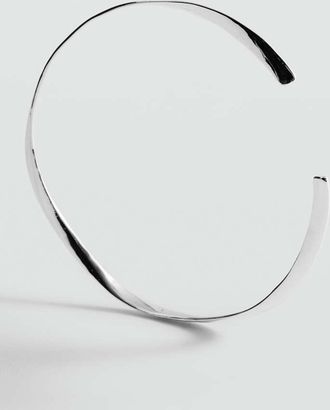 Mango Collana choker rigida argento - Donna - Taglia unica - MANGO