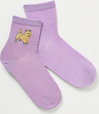 Maria La Rosa Dog Icon Silk Blend Socks