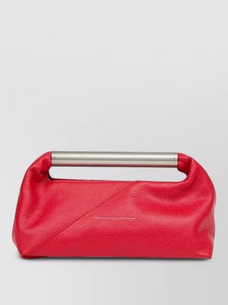 Maison Margiela jappo rectangular clutch textured leather handle