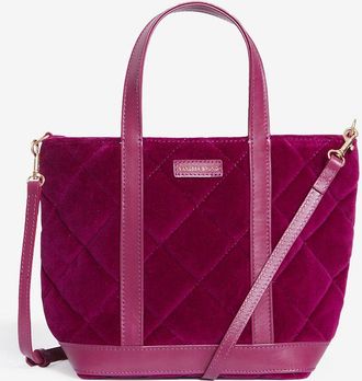 Vanessa Bruno Shopper aus gestepptem Samt Cabas S