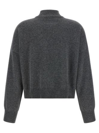 Brunello Cucinelli Sequin-Embellished Cashmere Sweater - Charcoal