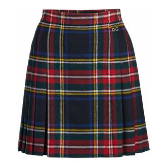 Dolce & Gabbana Pliss&eacute; geruite korte rok - Dames - Rokken - Veelkleurig - Maat: 3XS