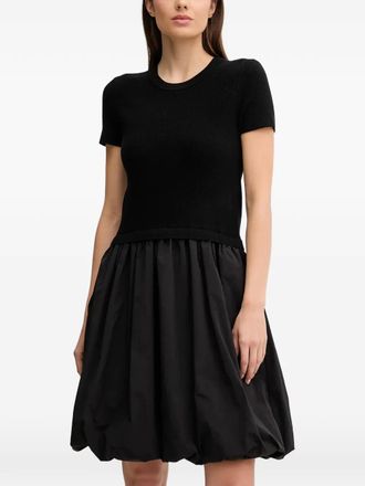 DKNY crew-nec short-sleeve midi dress - Black