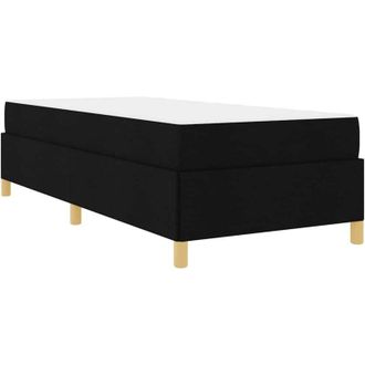 vidaXL Cama Tipo Box Spring Negro, Marr&oacute;n Y Blanco 80 X 200 Cm Tela Vidaxl