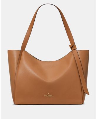 Kate Spade New York Womens Knott Tote Bag - Brown Leather - One Size
