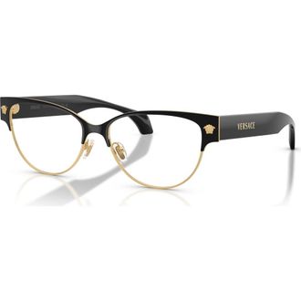 Versace 53mm Cat Eye optical glasses in Black at Nordstrom