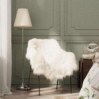 vidaXL Vidaxl - Fodera per Sedia in Pelle di Pecora Islandese Crema 70x110 cm
