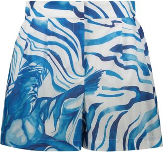 Alberta Ferretti Korte Broeken, Dames, Veelkleurig, M, Katoen, Katoenen Shorts