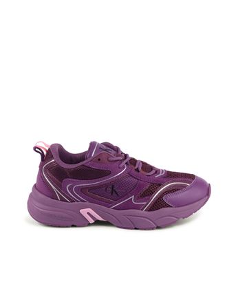 Calvin Klein Womens Mayfair Sneaker Casual Style - Purple Leather - Size EU 36