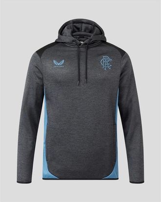 Castore Mens Hooded Rangers FC Sweatshirt Tops - Black - Size: 46