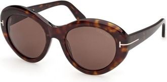 Tom Ford Elodie-02 Zonnebril - Dames - Zonnebrillen - Bruin - 54 MM - Accessoires
