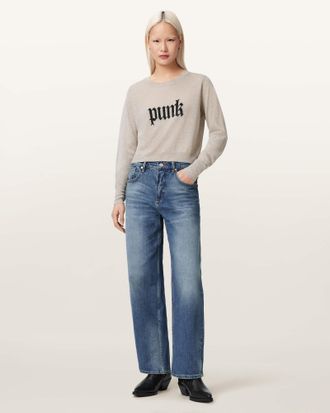 AllSaints Deetz Knitted Motif Sweater