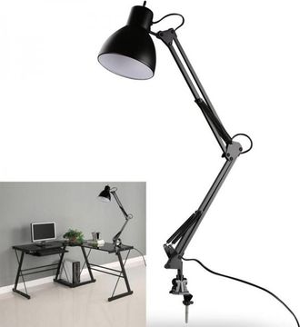 Trade Shop Trade Shop Traesio - Trade Shop - Lampada Luce In Metallo Con Morsetto Per Tavolo Scrivania E27 40w Per Estetista
