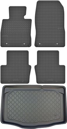 OEM Mazda 2 Iii Dj Hatchback Desde Febrero De 2015. Juego De Alfombrillas De Goma Para Coche Y Alfombrilla Para Maletero