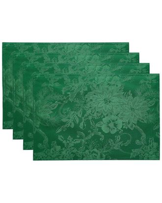Elrene Poinsettia Elegance Jacquard Holiday Placemat