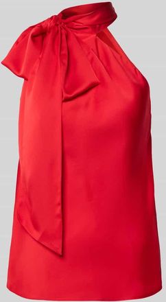 Lauren Ralph Lauren Shaped Fit Top mit Schn&uuml;rdetail in Rot, Gr&ouml;&szlig;e 34