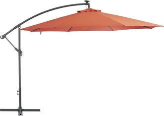 vidaXL Sombrilla Voladiza Con Poste De Aluminio Terracota 350 Cm Vidaxl