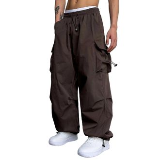 Generic Snakell Mens Cargo Joggers Casual Drawstring Pants Elasticated Waist Pockets Cargo Work Trousers Lightweight Casual Jogger Outdoor Pants Casual Relaxe