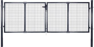 vidaXL Vidaxl Puerta De Malla De Jard&iacute;n Acero Galvanizado Gris 289x75 Cm