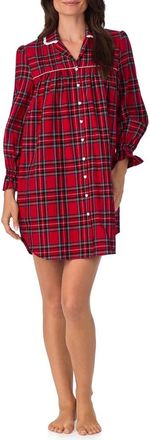 Lanz of Salzburg Flannel Nightgown in Redplaid at Nordstrom, Size X-Small