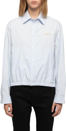 Zadig&Voltaire Toria Button Shirt in Bleu Oxford at Nordstrom, Size X-Small