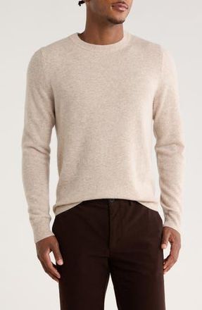 Nordstrom Cashmere Crewneck Sweater in Beige Hummus Heather at Nordstrom Rack, Size X-Large