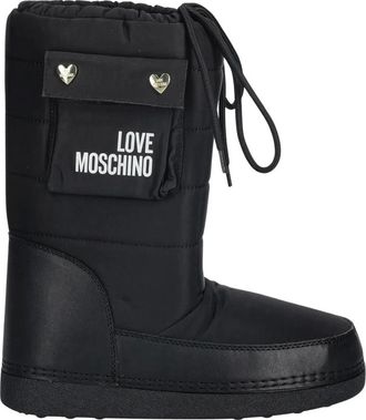 Love Moschino Dames, Schoenen, Zwart, Maat: 35 EU Leer