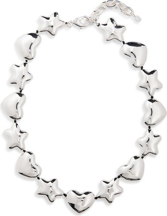 Sandy Liang Beans Collar Necklace in Silver at Nordstrom
