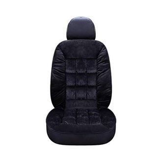 OEM Funda Para Asiento De Coche - Funda Acogedora De Felpa Gruesa - Para Asientos Delanteros - Negro - 2 Unidades