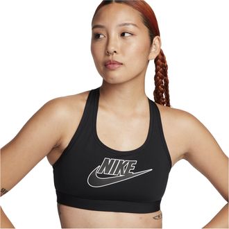Nike (WMNS) Nike Swoosh Medium-Support Sports Bra Black White FB4081-010