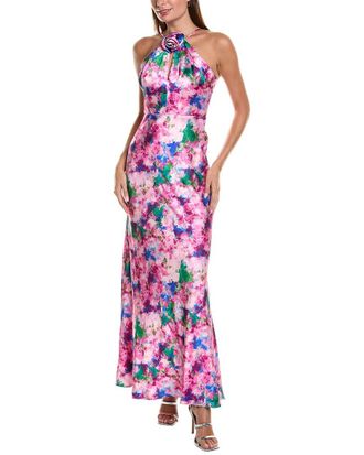 Monique Lhuillier Ml Monique Lhuillier Violette Satin Gown
