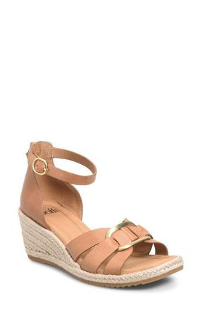 S&ouml;fft Ivy Espadrille Ankle Strap Platform Wedge Sandal in Luggage at Nordstrom, Size 6.5