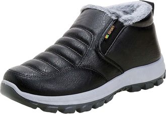 Generic YIzdegg Winter Boots Womens Lined Winter Boots Womens Winter Slip-On Boots Classic Winter Shoes High-Top Snow Boots Non-Slip Abrasion Resistant Slip O