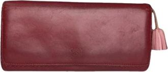 Loewe Pre-owned Wallets, female, Red, Size: ONE SIZE Pre-owned Leather Wallet