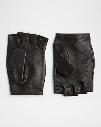 Valentino Garavani VLOGO Signature Leather Fingerless Gloves