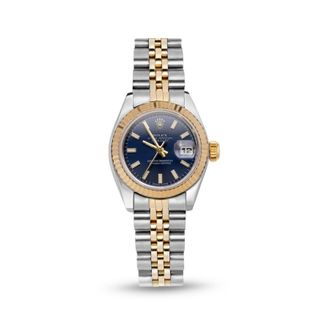 Rolex Pre-owned Rolex Datejust Automatic Chronometer Blue Dial Ladies Watch 179173 BLSJ