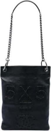 Chanel Pre-owned Satchel Bag - Dames - Vintage Schoudertas - Zwart - ONE Size - Leer - Vintage