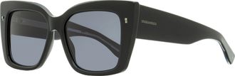 Dsquared2 D20017S Bold Rectangular Cat-Eye Sunglasses - Black