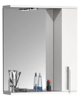 ebuy24 Armario De Ba&ntilde;o Vcm Atemporal Dimensiones Aprox. Al. 60 X An. 50 X P. 14 Cm Espacio De Almacenamiento Suficiente Armario De Espejo - Lisalo M (blanco)